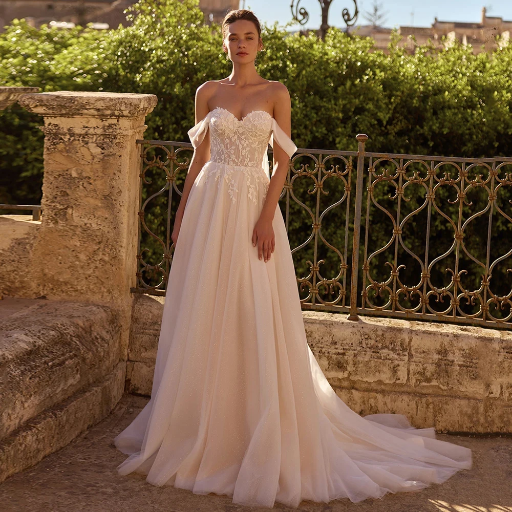 Simple Empire Wedding Dresses for Ladies Elegant Strapless Bridal Gowns with Lace Exquisite Sleeveless Vestidos De Novia Summer