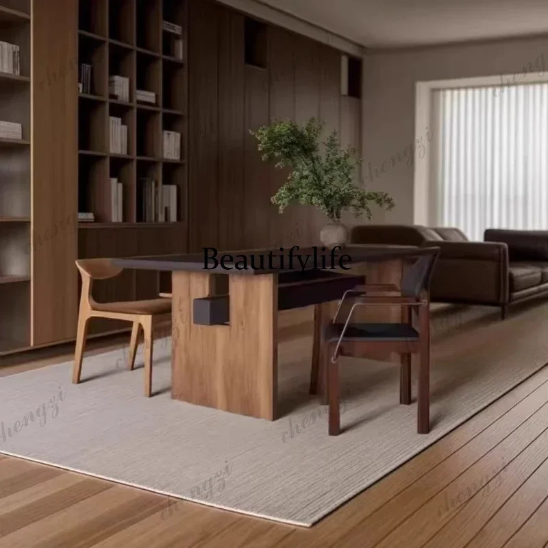 D80 Minimalist Retro Rectangle Room Offices Office Desks And Workstations Room Desks Computer Desk Writing Desk Study Table