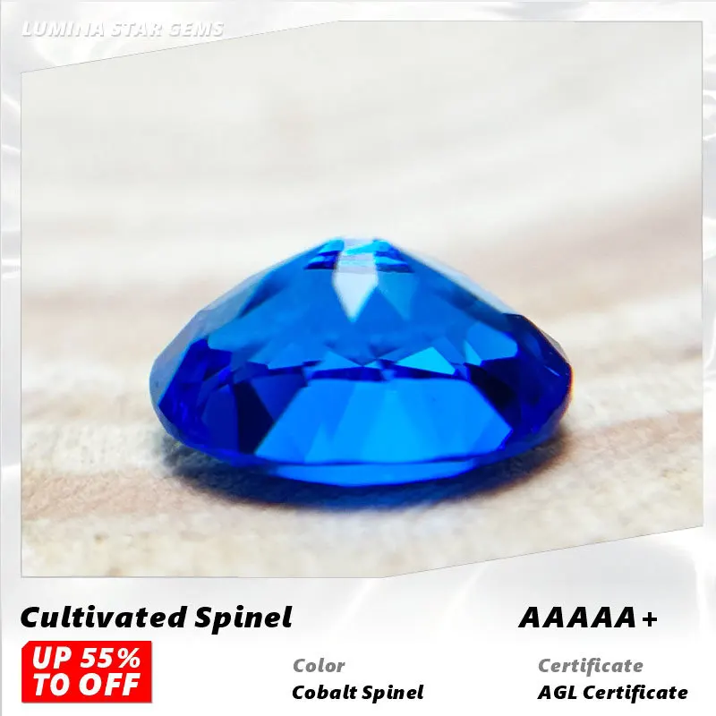 

L-Blue Demon Color Lab Grown Cobalt Spinel Oval Shape VVS1 Diamond for DIY Jewelry Making Materials with Certificate Wholesale