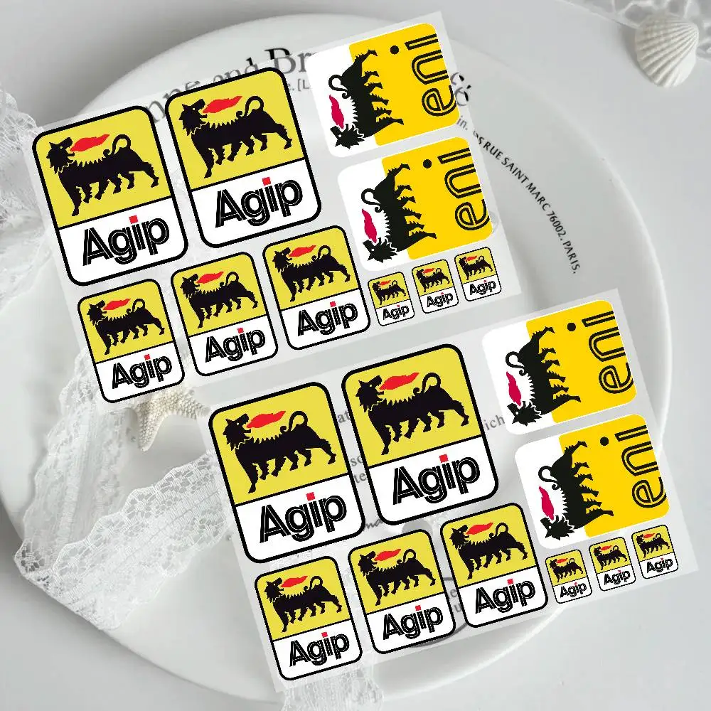 ملصقات الدراجات النارية Eni Oil Bike Helmet ملصق مصفح برسومات أبريليا ملحقات تزيين لـ A-AGIPs