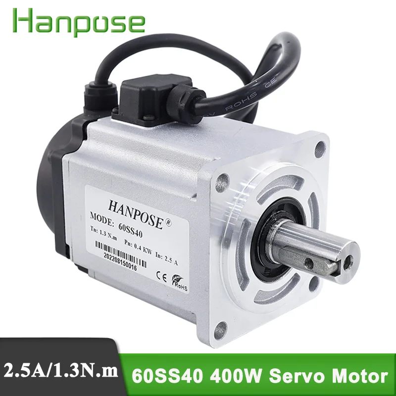 

HANPOSE 400W Servo Motor 60SS40 2.5A 1.3N.m Woodworking CNC Router Encoder Servo Motor CNC Milling Machine Accessories