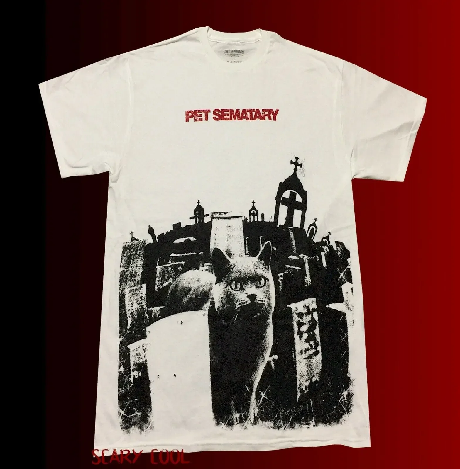 

New Pet Sematary Grave Yard Stephen King Men's 1983 Vintage T-Shirt