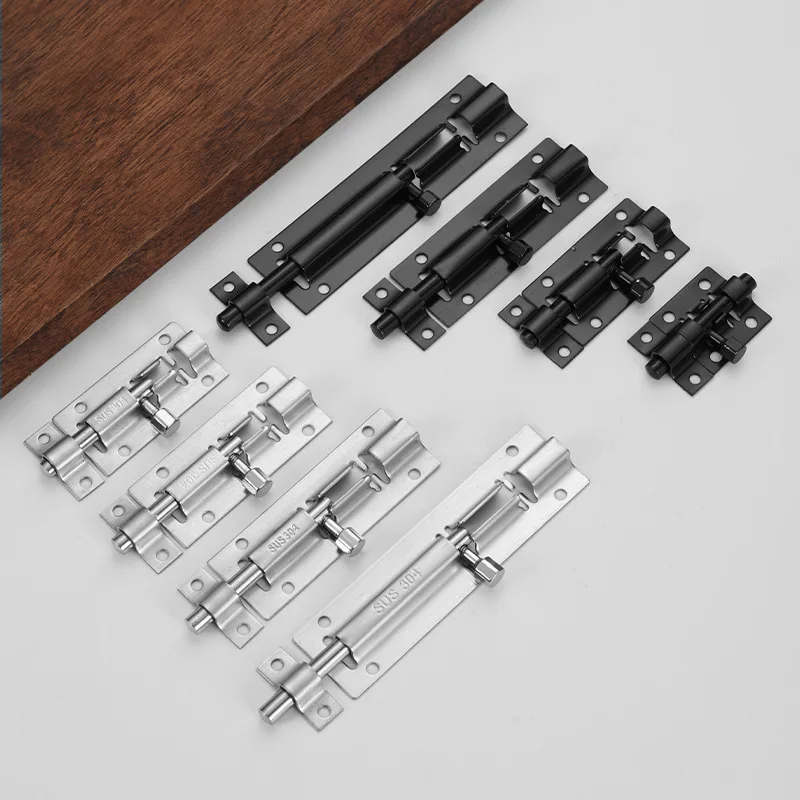 

304Нержавеющая сталь, небольшой квадратный болт, утолщенная дверная защелка, замок для деревянных дверей, окон, ванной комнаты, накладной противоугонный замок Sm