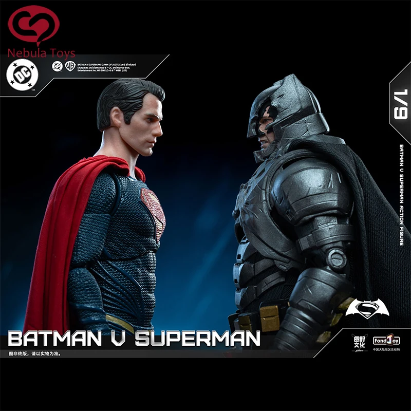 

New Fondjoy Batman V Superman：Dawn Of Justice Figure Set 1/9 Armored Batman Battle Damaged Superman Action Figures Toys Gifts