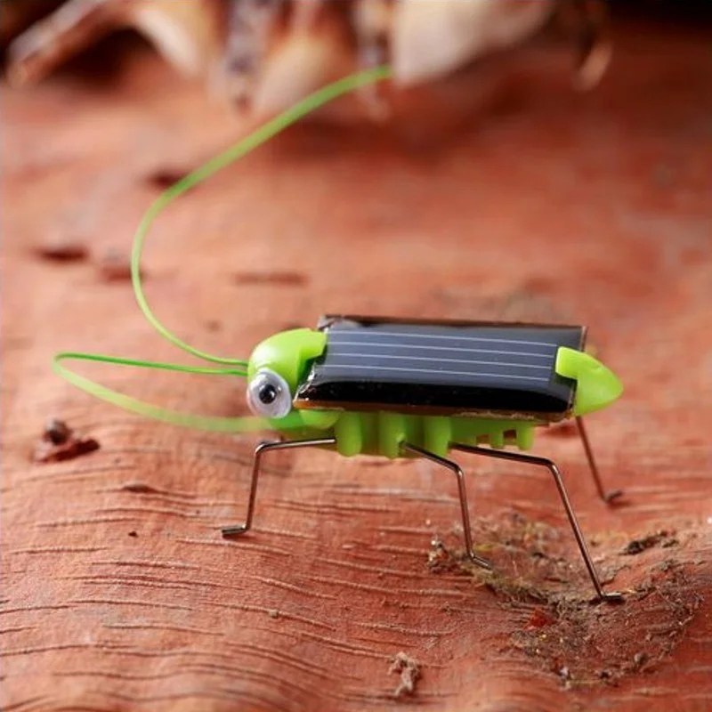 Solar Power Energy Crazy Grasshopper Cricket Kit Children Toy Educational Gift for Kids Students Solar Toys Funny Animal Model