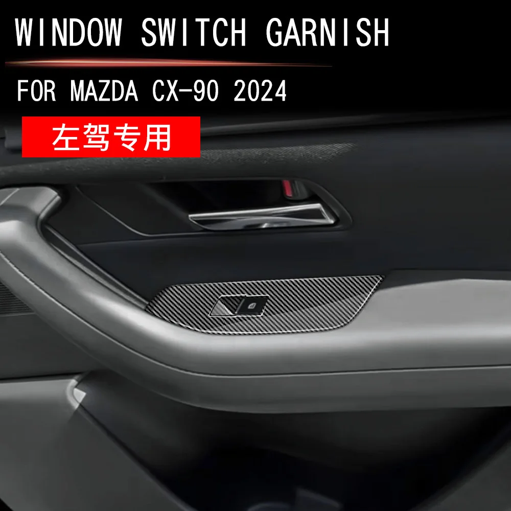 

For Mazda CX-90 CX90 CX 90 2023 2024 Stainless Steel Interior Door Handle Window Switches Cover Trim Armrest Panel Frame