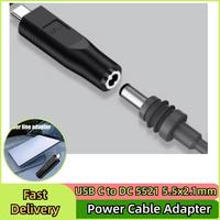 1/2PCS USB C To DC 5521 5.5x2.1mm Female Adapter For Starlink Mini DC Power Cable Connector Charge Barrel Jack Power Adapter