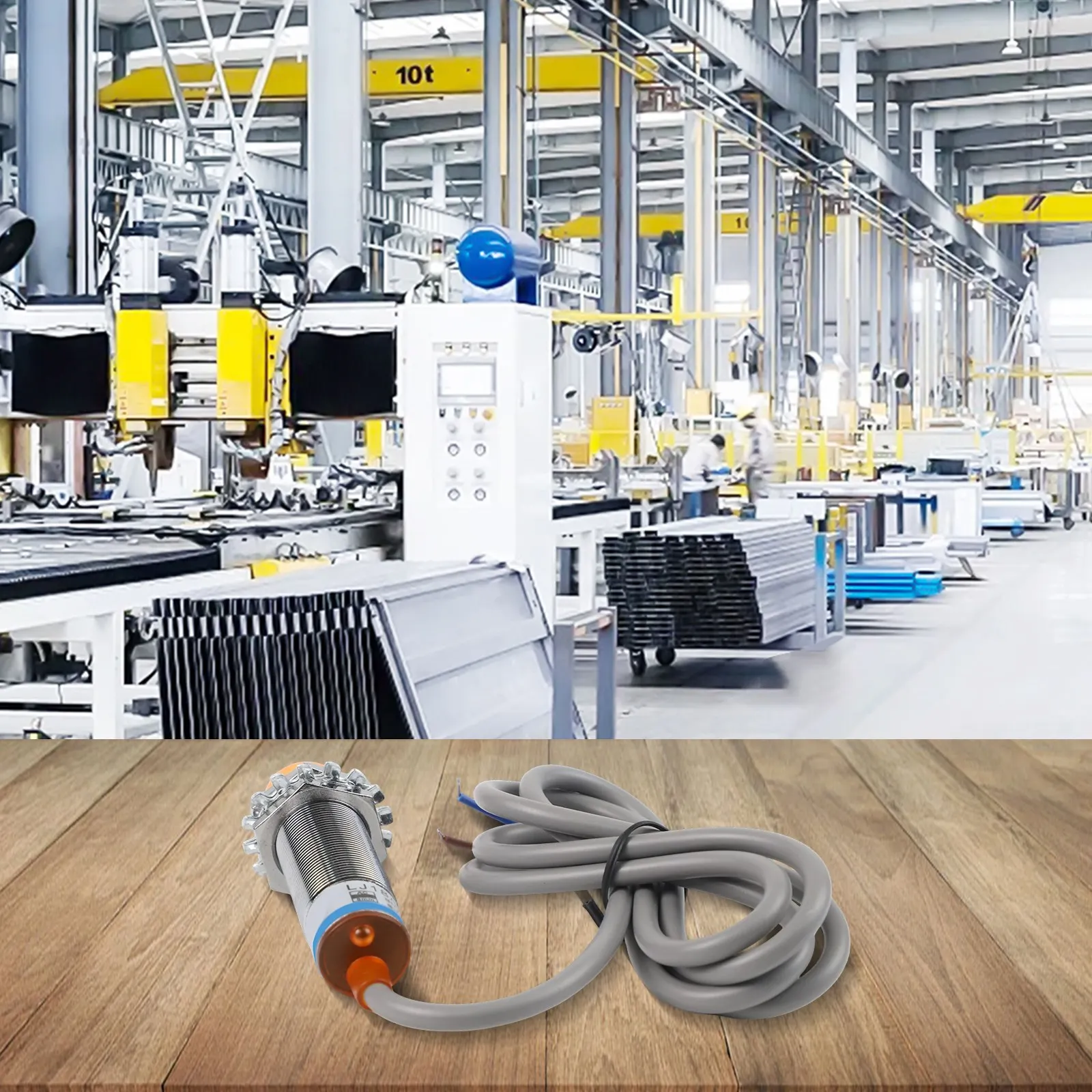 LJ18A3-8-J/EZ AC 90-250V 2-Wire Inductive Proximity Sensor Switch with 8mm Sensing Distance for Metal Object Detection