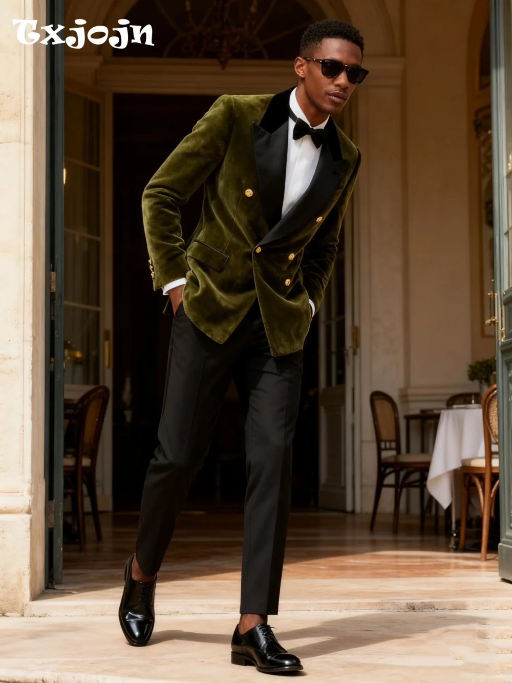 Chic Samt herren Anzug Set Für Hochzeit Weihnachten Business 2026 2PCS Slim Fit Neue Jahr Anzug Angepasst Trajes para Hombre