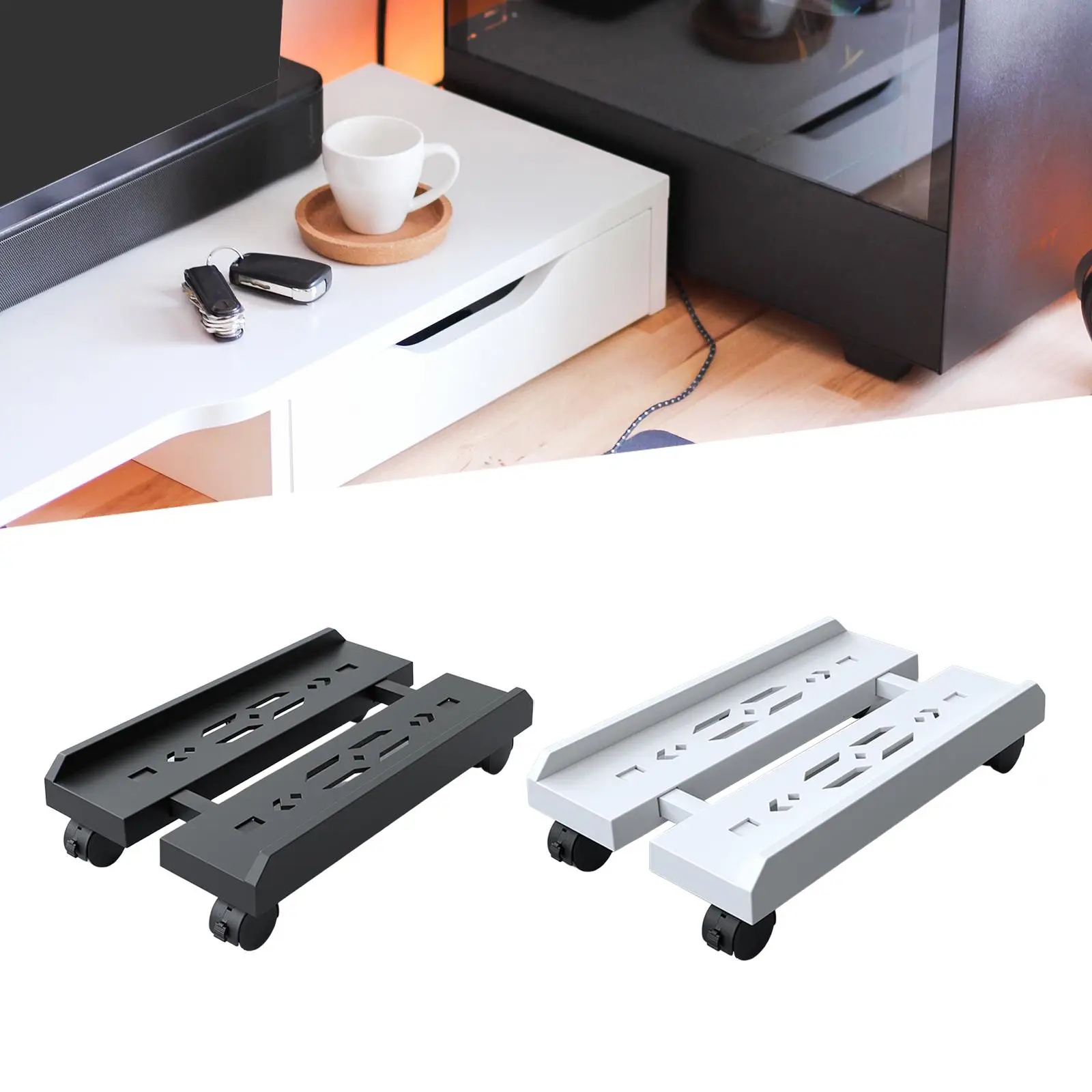 Universal Stand for Computer Mainframes with 4 Swivel Wheels