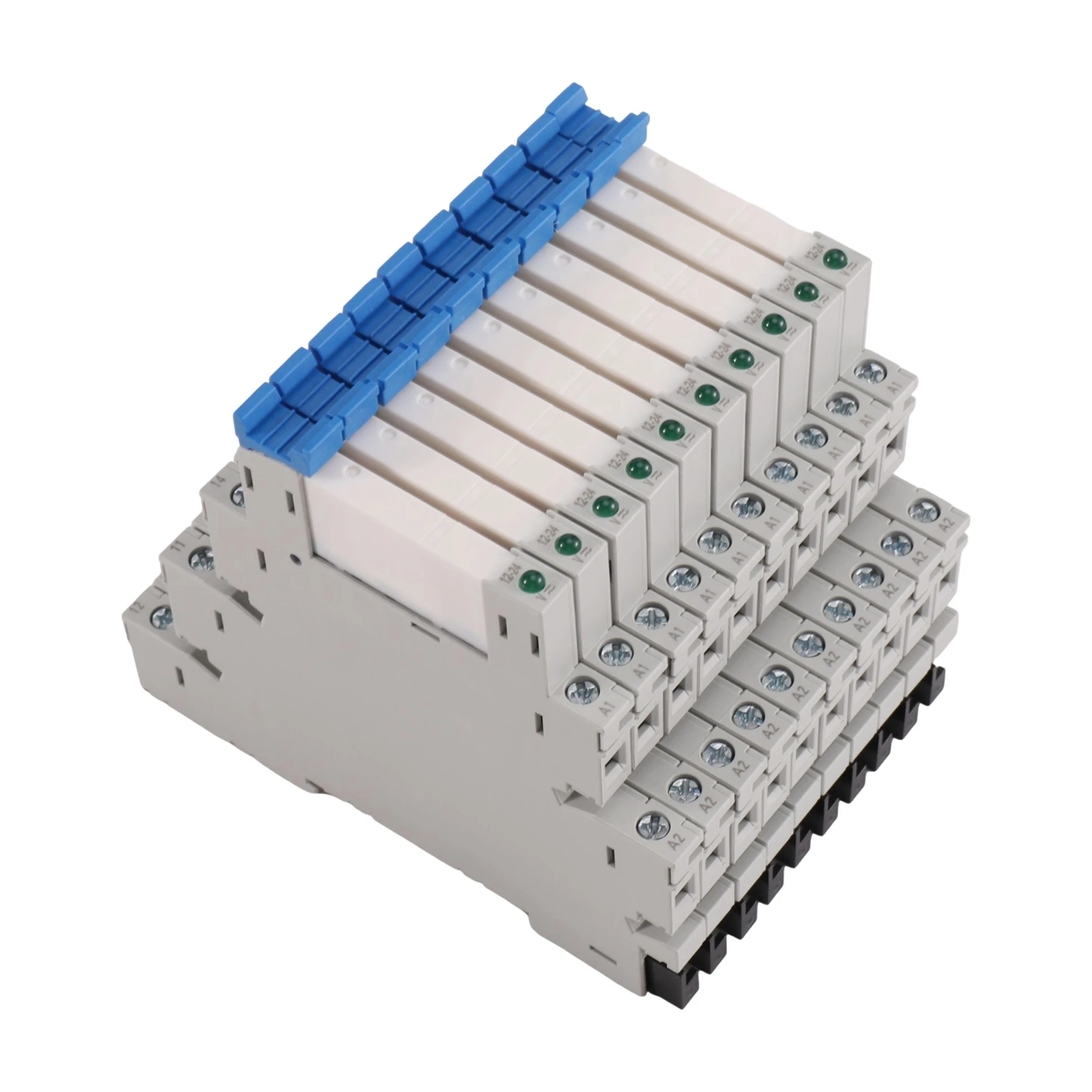 ABMI-10PCS DIN Rail Relay Module 41F Slim Relay 41F-1Z-C2-1,