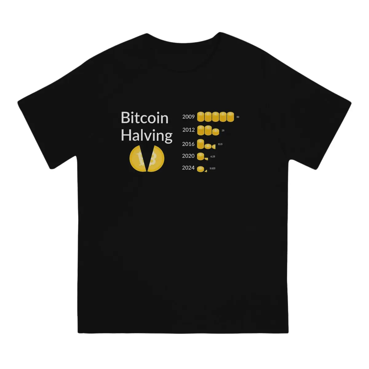 Bitcoin Cryptocurrency Art Men's TShirt Halving 2024 Individuality T Shirt Harajuku Sweatshirts Hipster