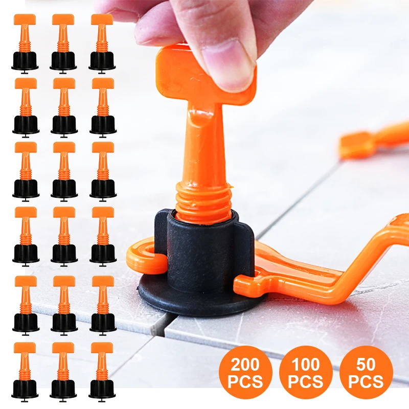 50-200 قطعة نظام تسوية بلاط الأرضيات مقاطع الفواصل الخزف السيراميك مستوي عدة لوضع البلاط جدار تحديد أدوات البناء