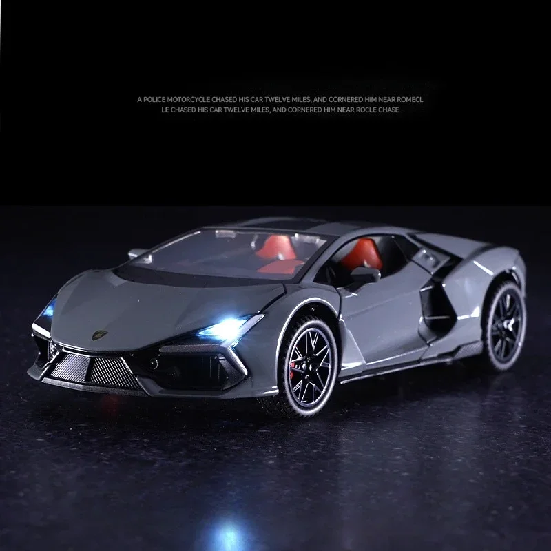 Simulation 1/32 Lamborghini Revuelto Supercar Model Diecast Metal Toy Vehicle Children Boy Gift Collection Miniature Voiture