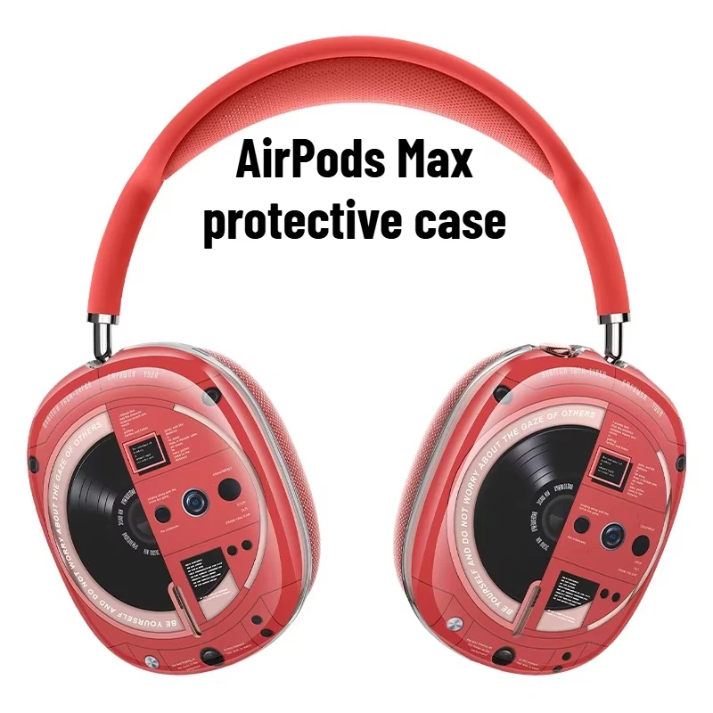 

Suitable for AirPods Max Protective Case TPU Soft Shell Custom Head Mounted Earphone Shell Airpods Max Retro Style Accessories