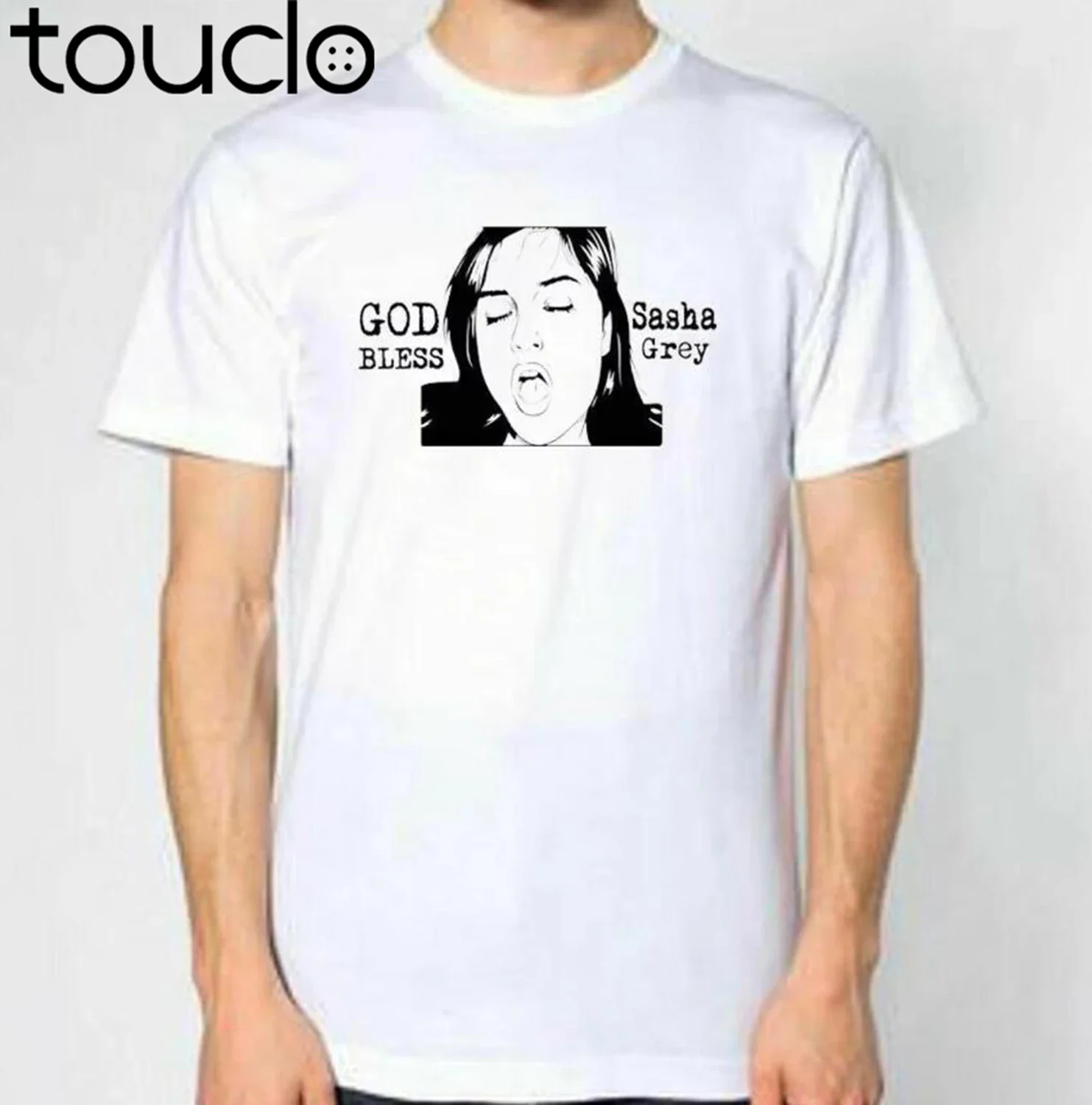 God Blass Sasha Gray White T-Shirt Fashion  O-Neck Fashion Casual High Quality Casual Tee Shirts