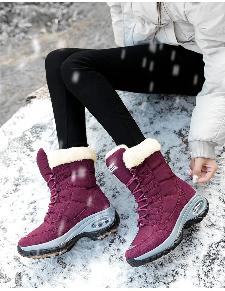 Women's Boots Winter High Quality Keep Warm Mid-Calf Waterproof Snow Boots Women Comfortable Ladies Thigh High Hiking Boots