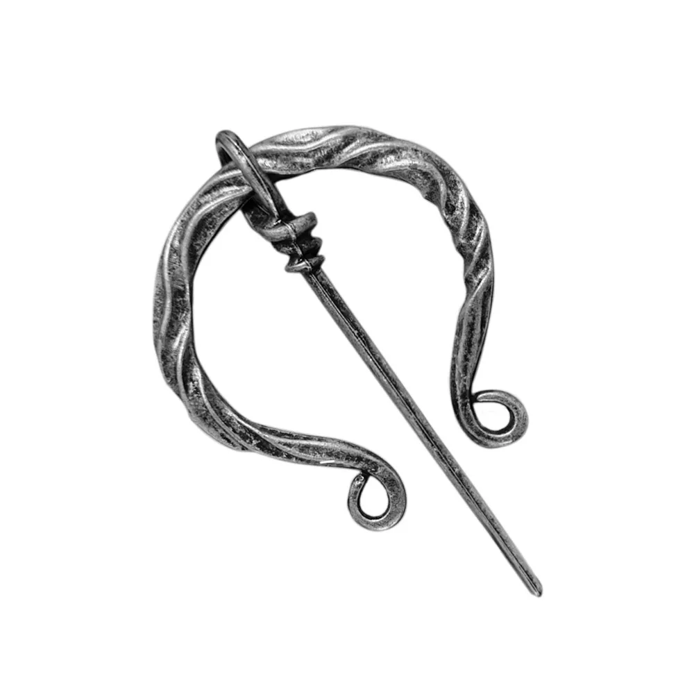 6 pçs/set viking nórdico jóias retro colar crachá broches torções atadas fibula manto masculino penannular manto pino xale casaco pino
