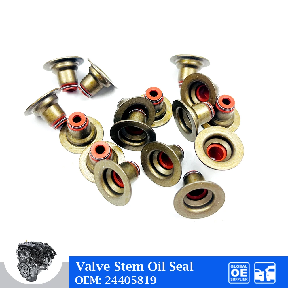 16 Pcs Engine Valve Stem Oil Seal For Chevrolet Cruze 1.6 1.8 Aveo Opel Vauxhall Astra Zafira Car Accessories 24405819 24409815