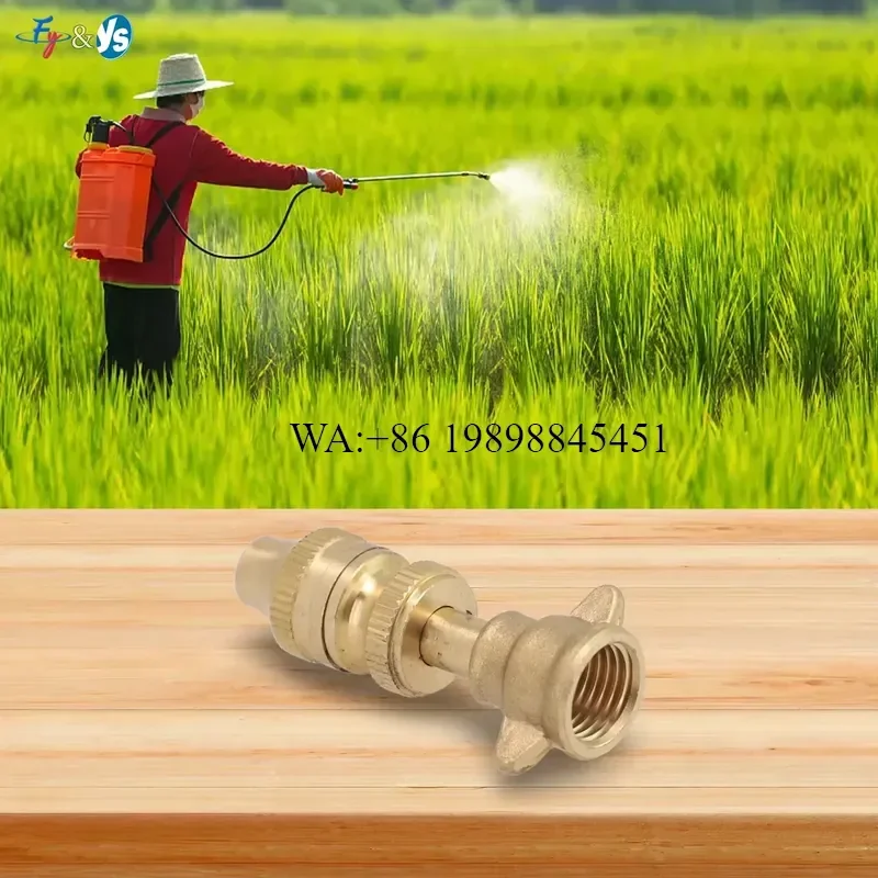 WMWMNU Premium Knurled Brass Adjustable Agricultural Nozzle 2 In 1 Straight Stream Fog Spray Head Farm Crop Pesticide Sprayer