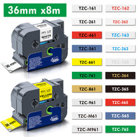 1 piece 36mm Laminated Label Tape TZe-261 Compatible for Brother Ptouch TZe TZ Tape TZe261 TZ-261 for Brother Ptouch Label Maker