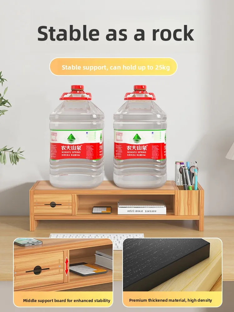 Elevated Cuter Desk Stand Dual Layer Storage Ra Der Organizer Office Desk Base Pad Riser Display Holder Artisan Design