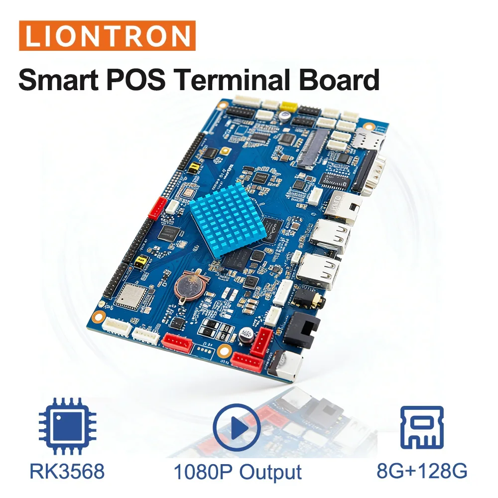 

Liontron Rockchip RK3568 Arm Development Board 8GB 128GB Quad-Core High-Performance AI WiFi SBC for IOT Smart POS Terminal Board