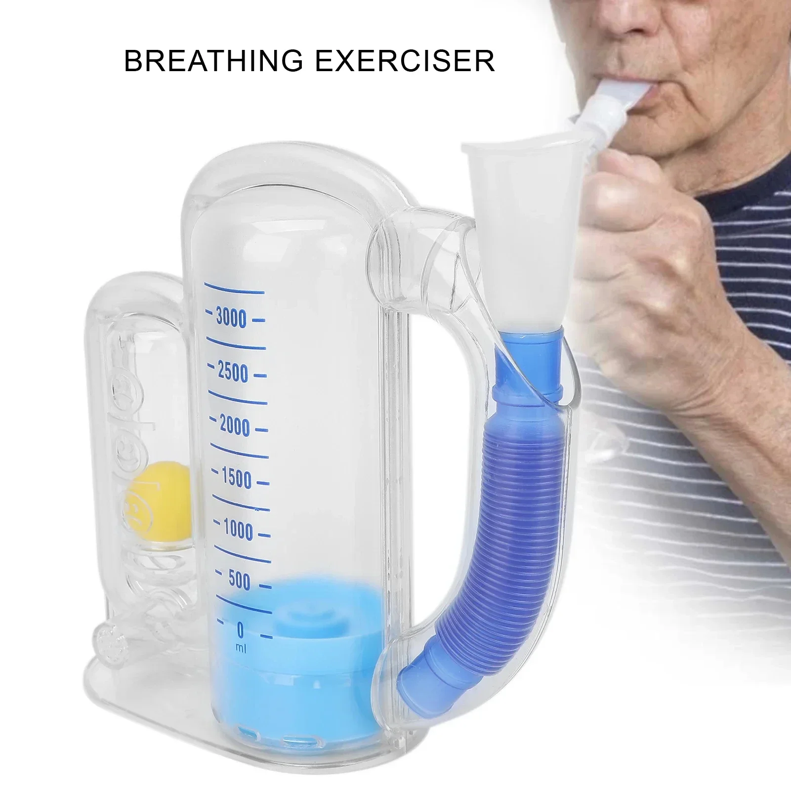 3000ml Vital Capacity Breathing Trainer Incentive Spirometer Lung Breathing Exerciser Rehabilitation Trainer