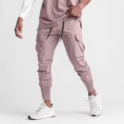 NEW fitness men Woven trousers streetwear outdoor Running pants quick-drying Elasticity men trousers fashion Men's sweatpants