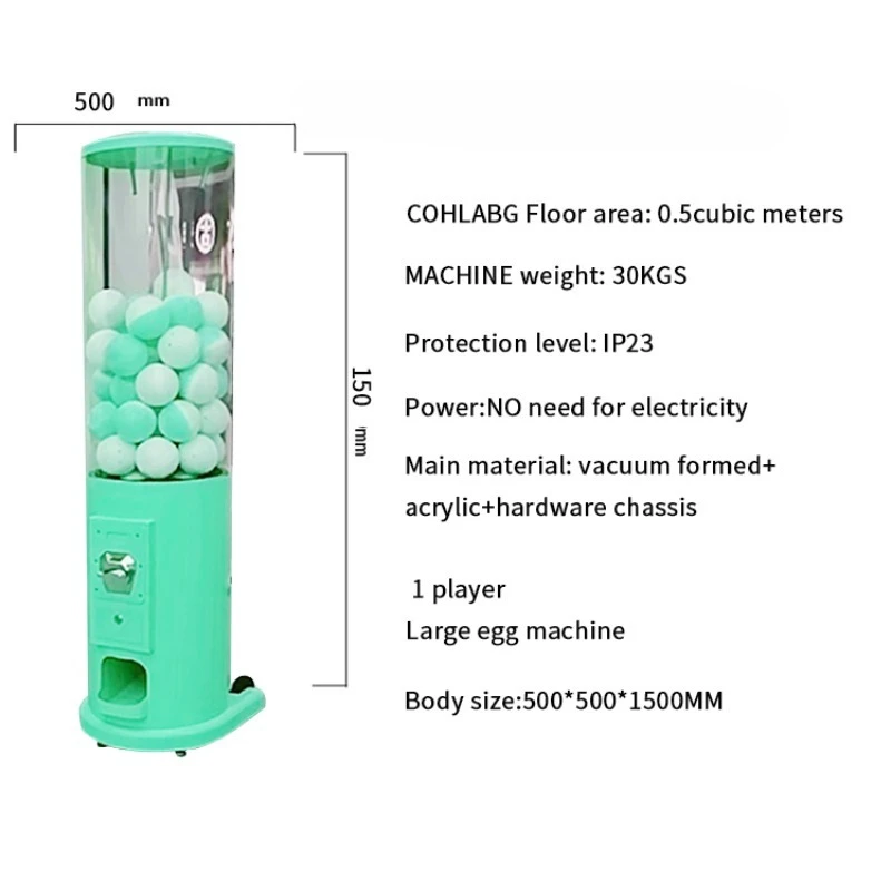 Activity Big Ball Machine Toy Machine Plastic Ball Capsule Custom Sticker Pattern Capsule Candy Vending Machine