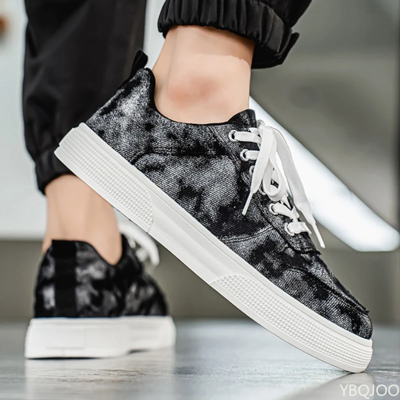 春秋万能カジュアルボードシューズ メンズ 厚底 スポーツ シンプル 快適 軽量 通気性 メンズシューズ