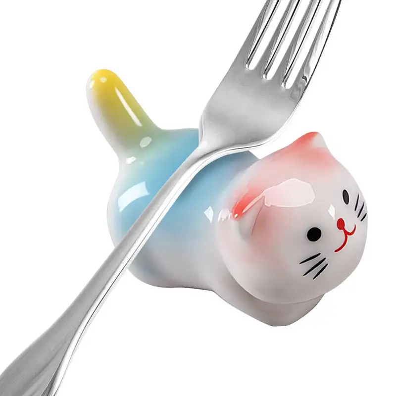 Chopsticks Holder Ornament Ceramic Chopsticks Holder Rack Chopstick Rests And Holders Kitchen Chopstick Holder Cat Ornaments For