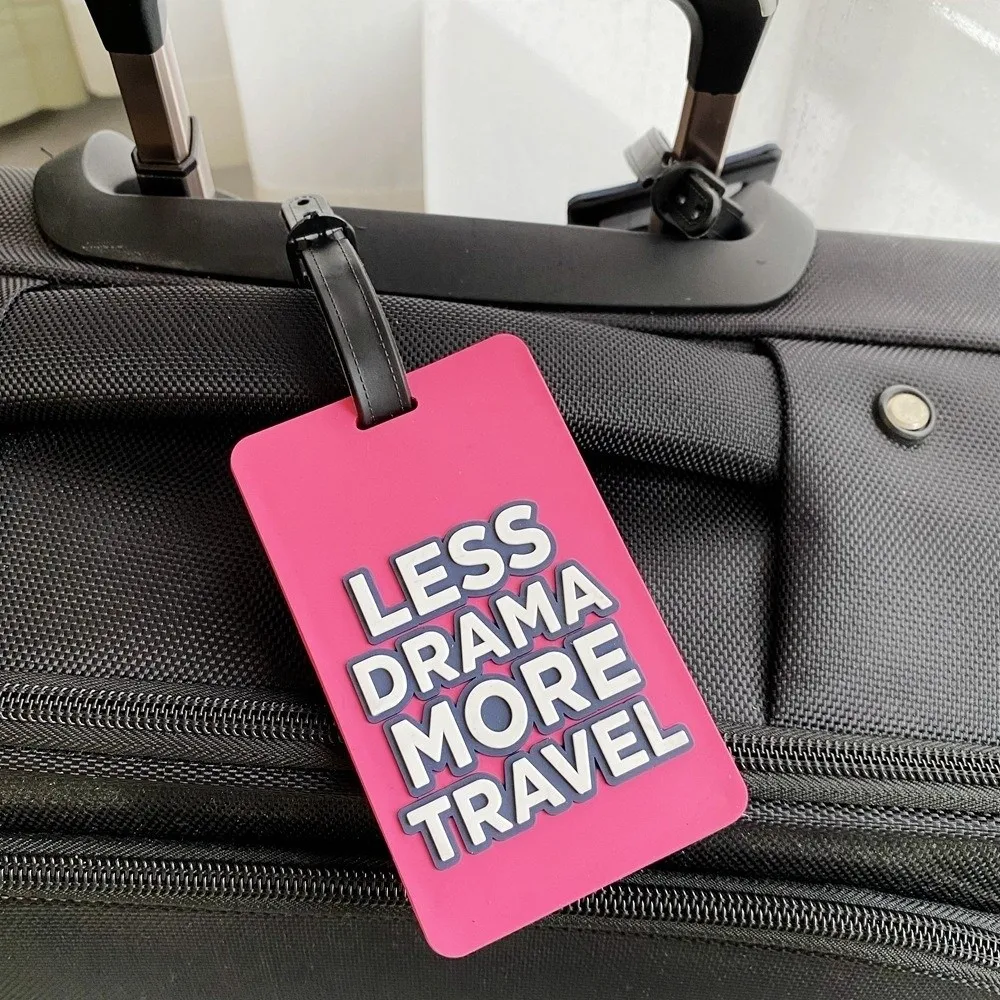 Creative Silicone Luggage Tag Letter Style Waterproof Suitcase Tag Durable Lightweight Bag Tag