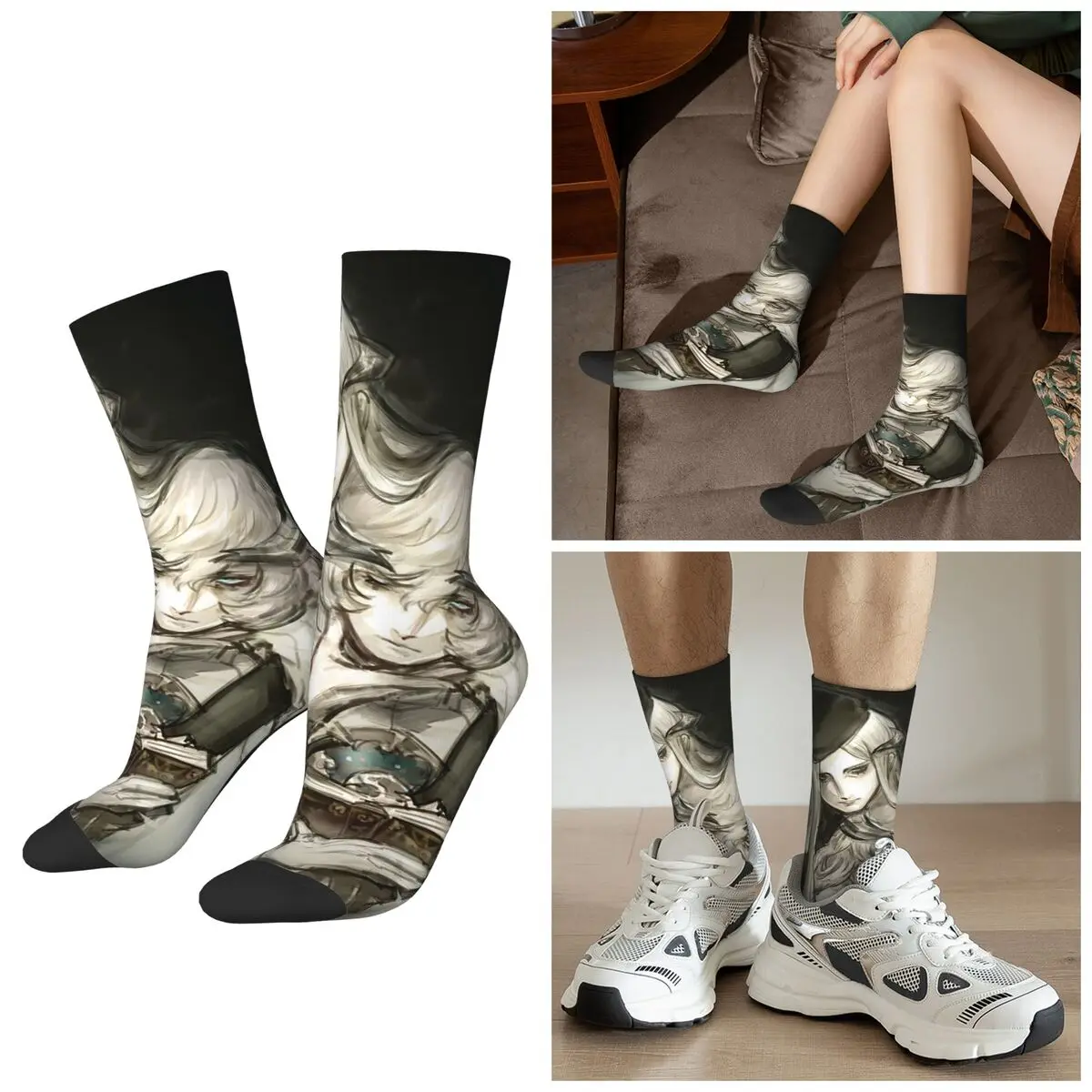 

All Seasons Metaphor Refantazio Louis Atlus Socks Harajuku Crew Socks Hip Hop Stockings for Men Women Gifts