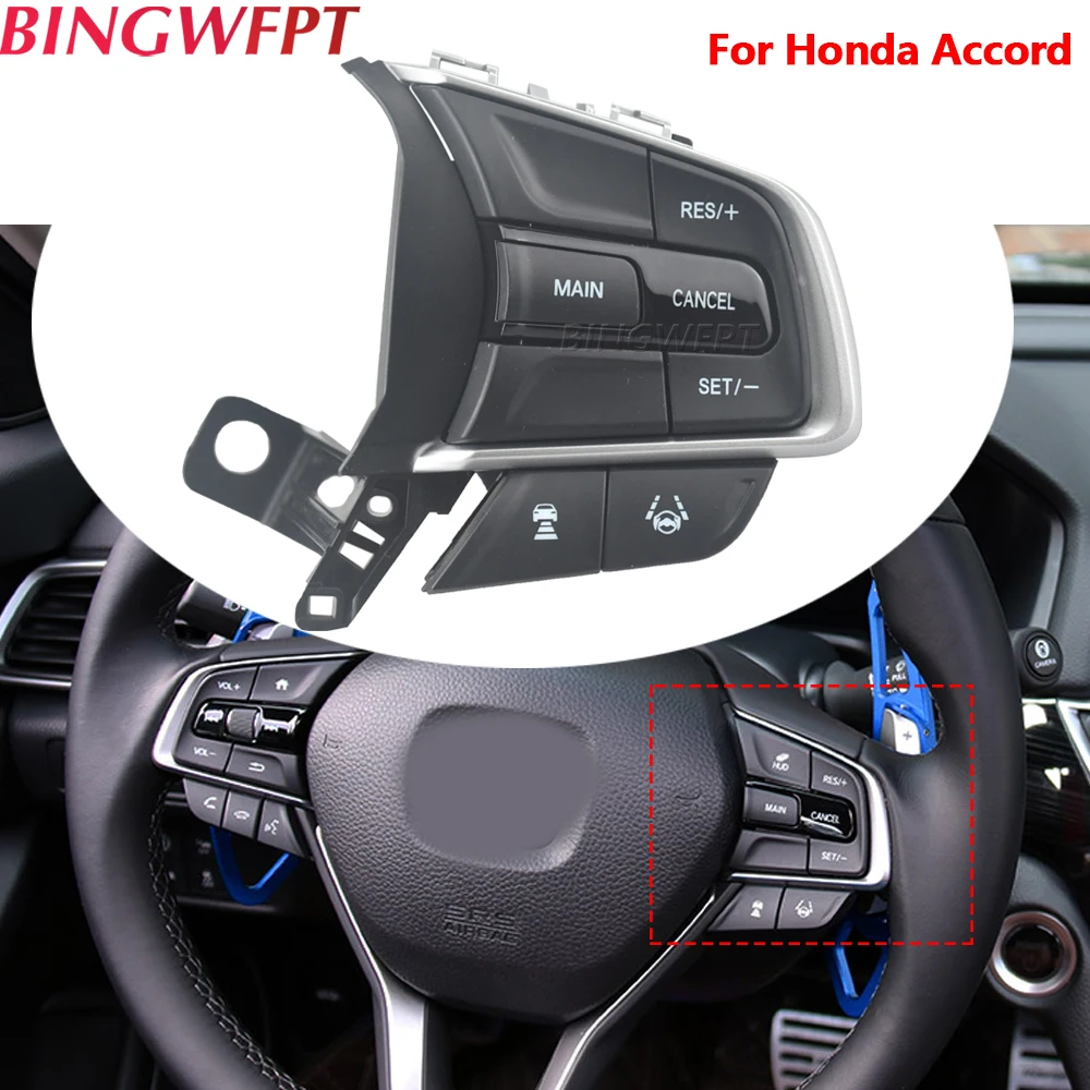 Cruise Control Switch Steering Wheel Buttons For Honda Accord 10th 2018 2019 2020 2021 2022 Accessories