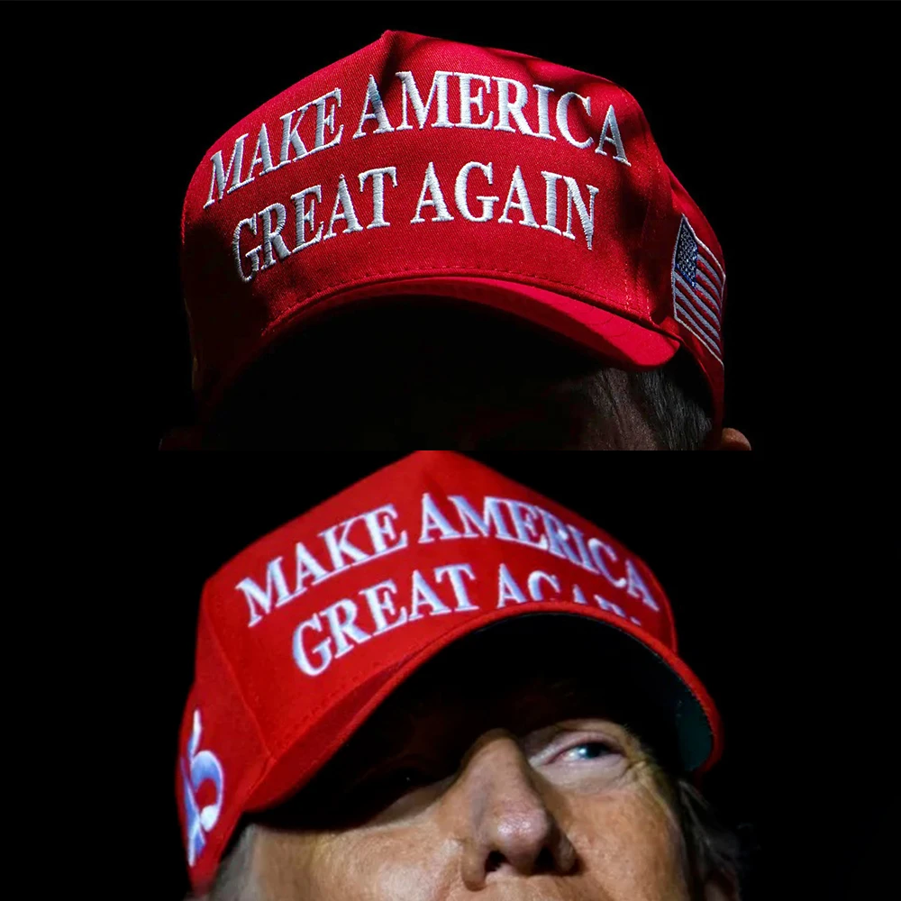 Donald Trump Merchandise 2024, Amerikanischer Trucker Hut MAGA, Make America Great Again, KAG 45-47, Baseballkappe mit USA-Flagge