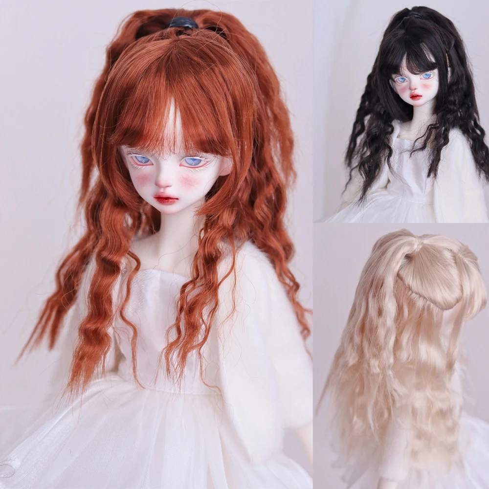 

D09-P732 детская игрушка ручной работы 1/6 1/3 1/4 кукла дяди BJD/SD кукольный парик шелковый парик кукурузный рулон высокий хвост 1 шт.