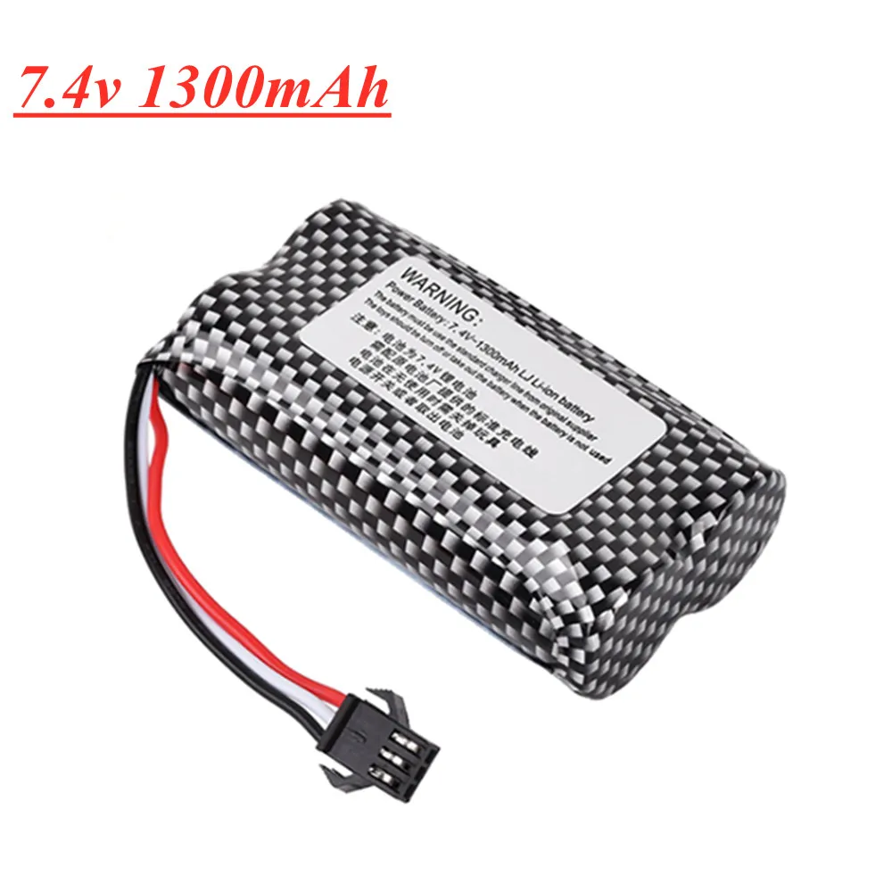 Batteria Lipo 7.4V 1300mAh per orologio rilevamento gestuale Twisted RC Stunt Car 1 pz 7.4v 2s 18650 batteria SM-3P spina