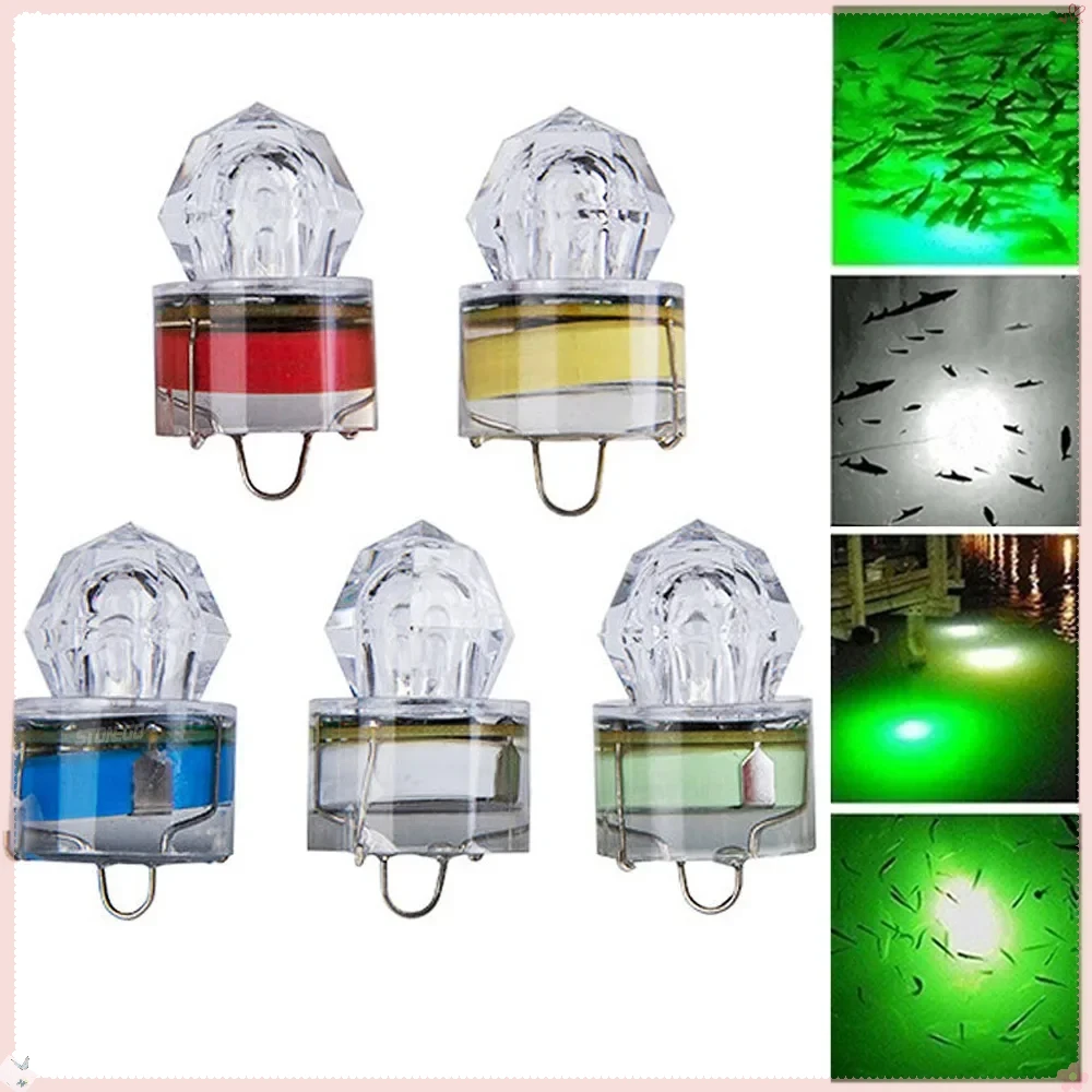 FLYSAND LED Fishing Lamp Underwater Diamond Shape Attracts Squid Lure Light for Fishing Tackle