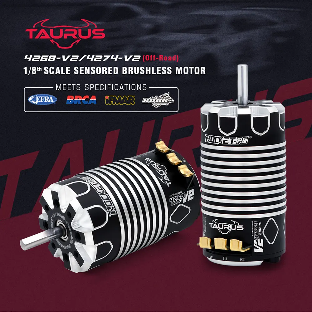 ROCKET-RC 4274 4268 V2 Brushless Sensored Motor 5mm Shaft for Remote control 1/8 Electric Monster off Road RC Car Accessories