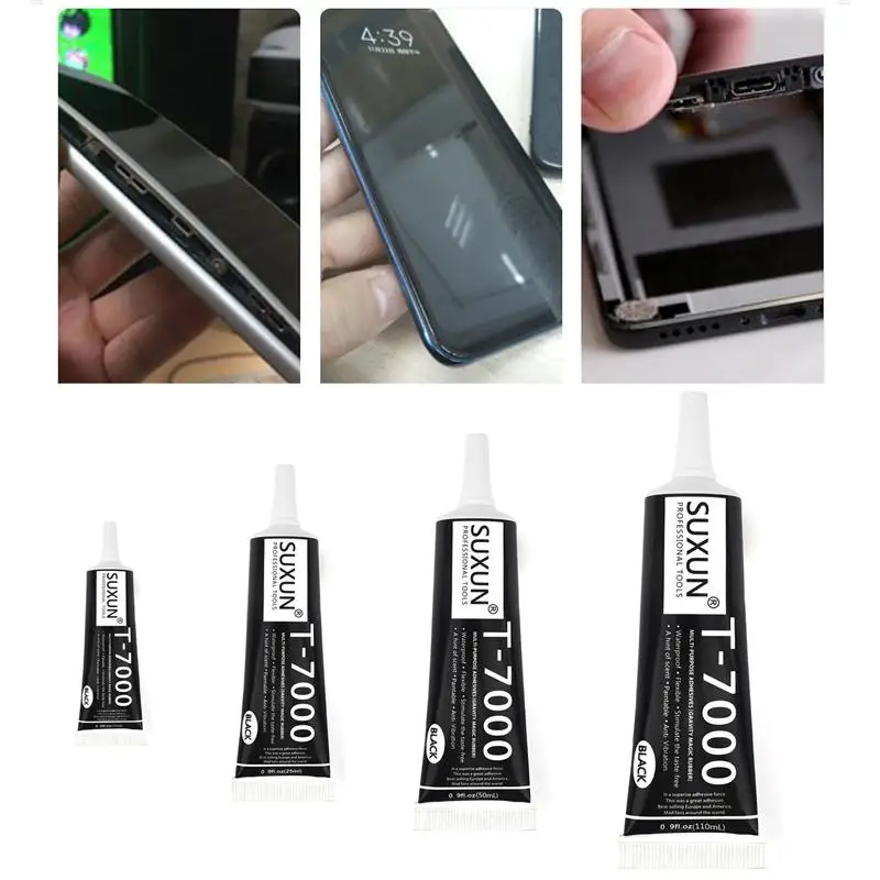 15/25/50/110ML T7000 Black Contact DIY Glue Repair Adhesive With Precision Applicator Tip Cellphone Phone Screen Tablet Repair