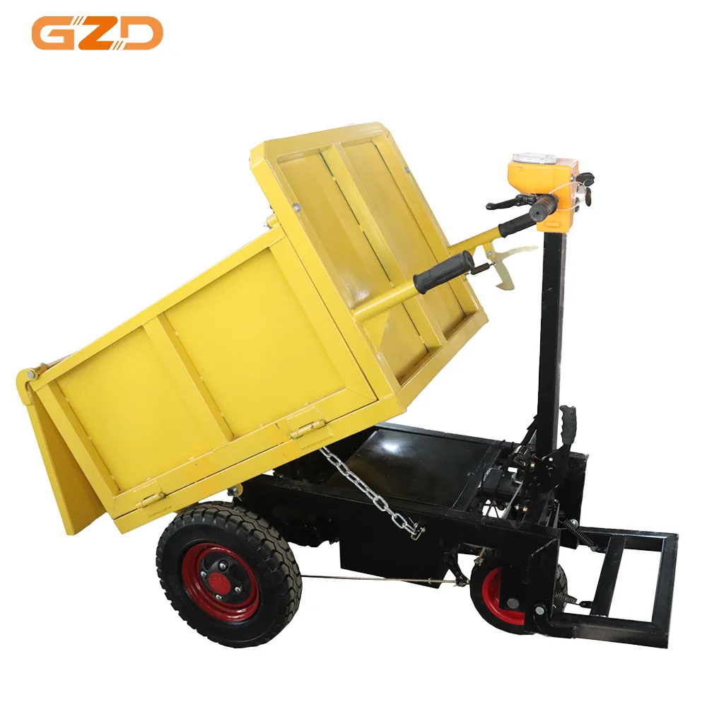 

Stand People Mini 3 Wheels Dumper Site Loader 800kg Light Truck Electric Trolley