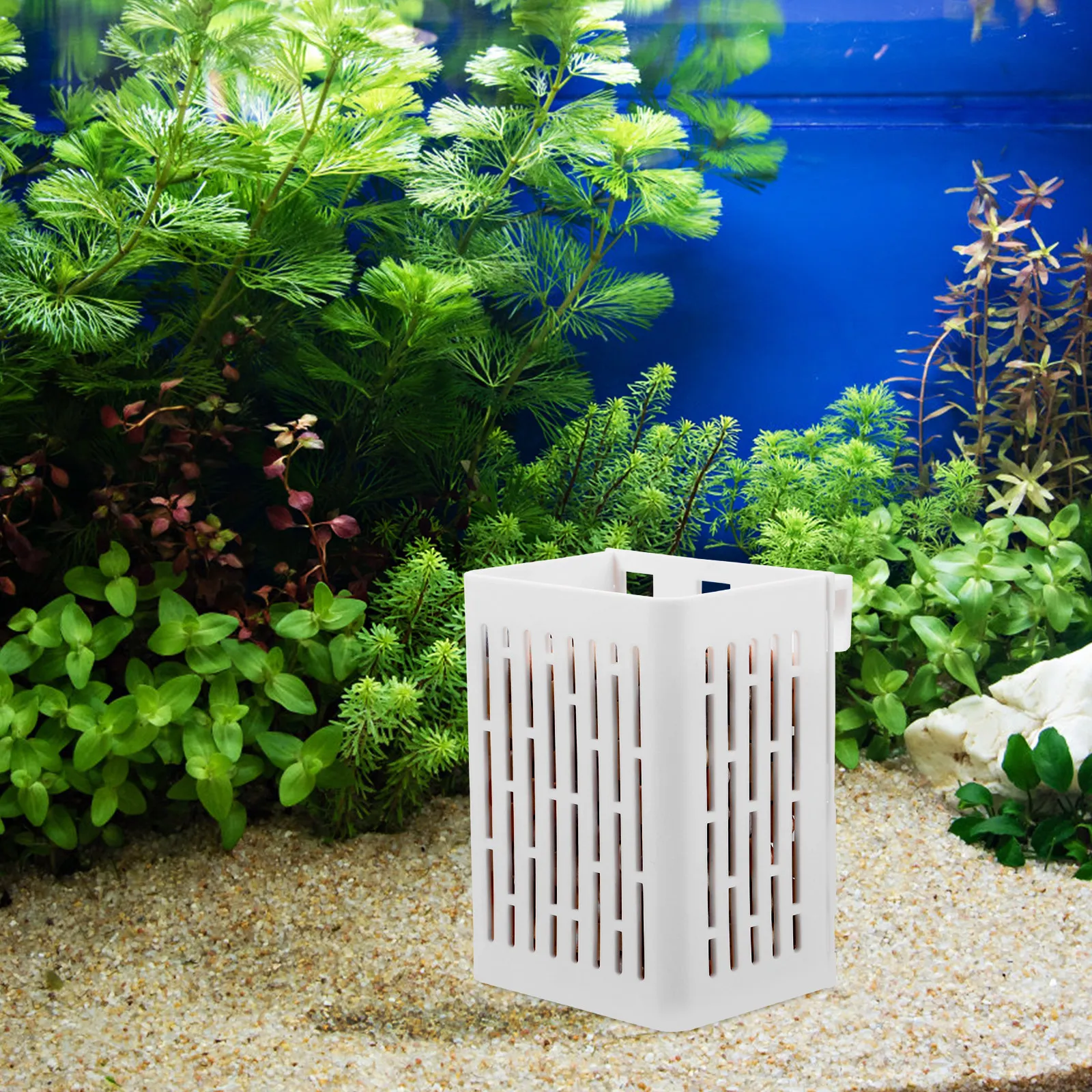 Hydroponic Plant Basket Plastic Hanging Fish Tank Planter for Aquatic Plants Home Gardening Slotted Net Pot Indoor Cultivation