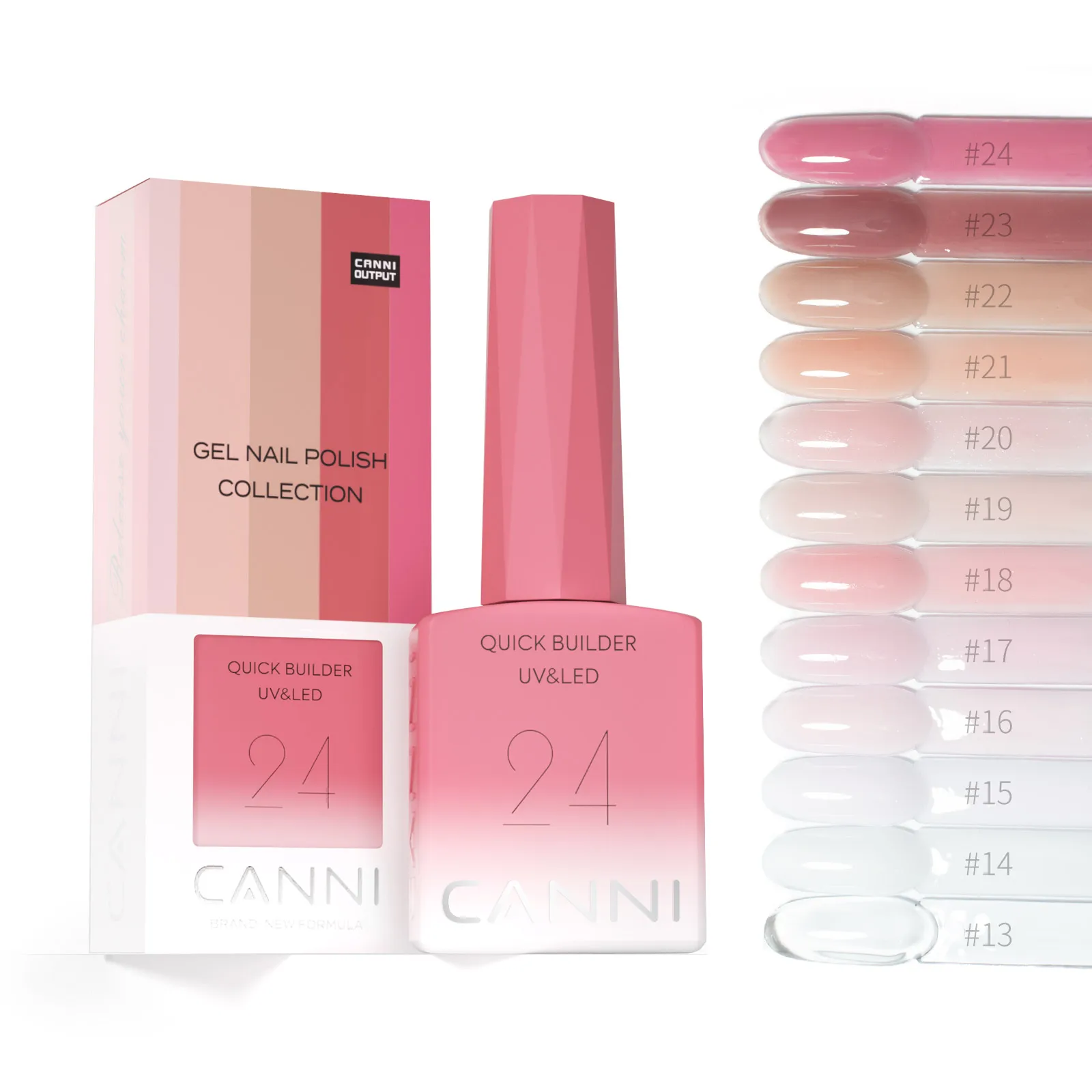 CANNI UV Construction Gel Fast Builder Nagelgel in der Flasche HEMA TPO FREE Jelly Pink Nude Color Semi Permanent Soak Off UV LED Gel – Detail 4