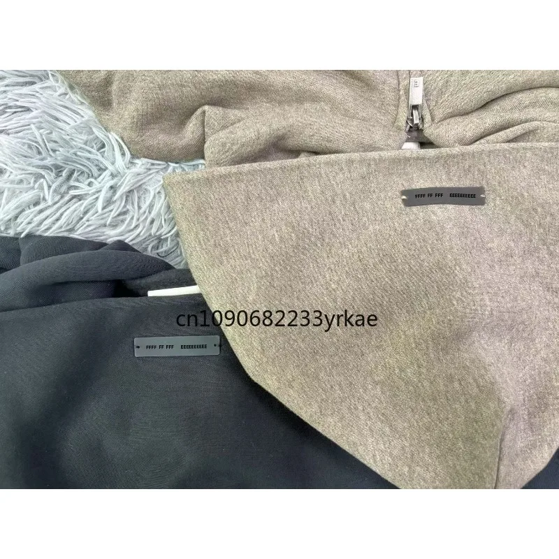 SS25 ALWAYS ON Zipper Hoodie Luxury Design Back Double Row Silicone Letter Hoodie High Street Cotton Couple Zipper Hooded Hoodie