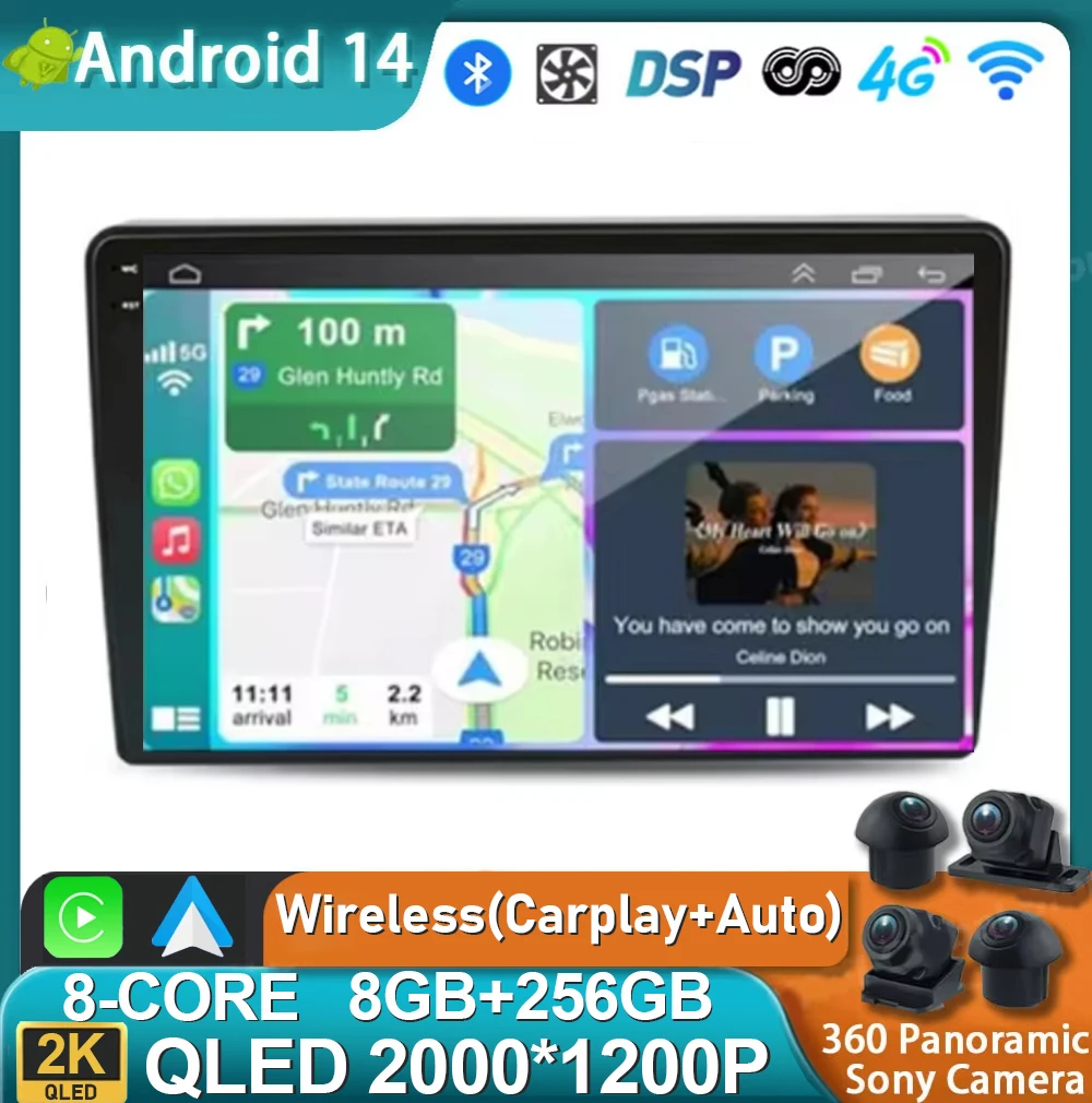 

Android 14 для LADA Granta Sport 2011-2018 2K QLED Android Автомобильный радиоприемник Мультимедийный видеоплеер GPS Стерео CarPlay 4G Головное устройство