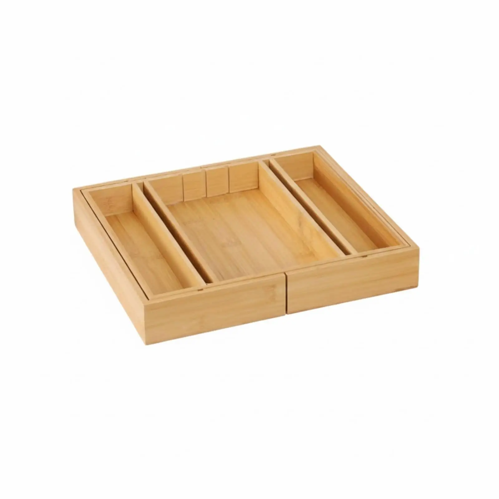 Bamboo Expandable Cutlery Tray Kitchen Organizer Drawer Organizer Multi Section Insert for Tidy Drawers