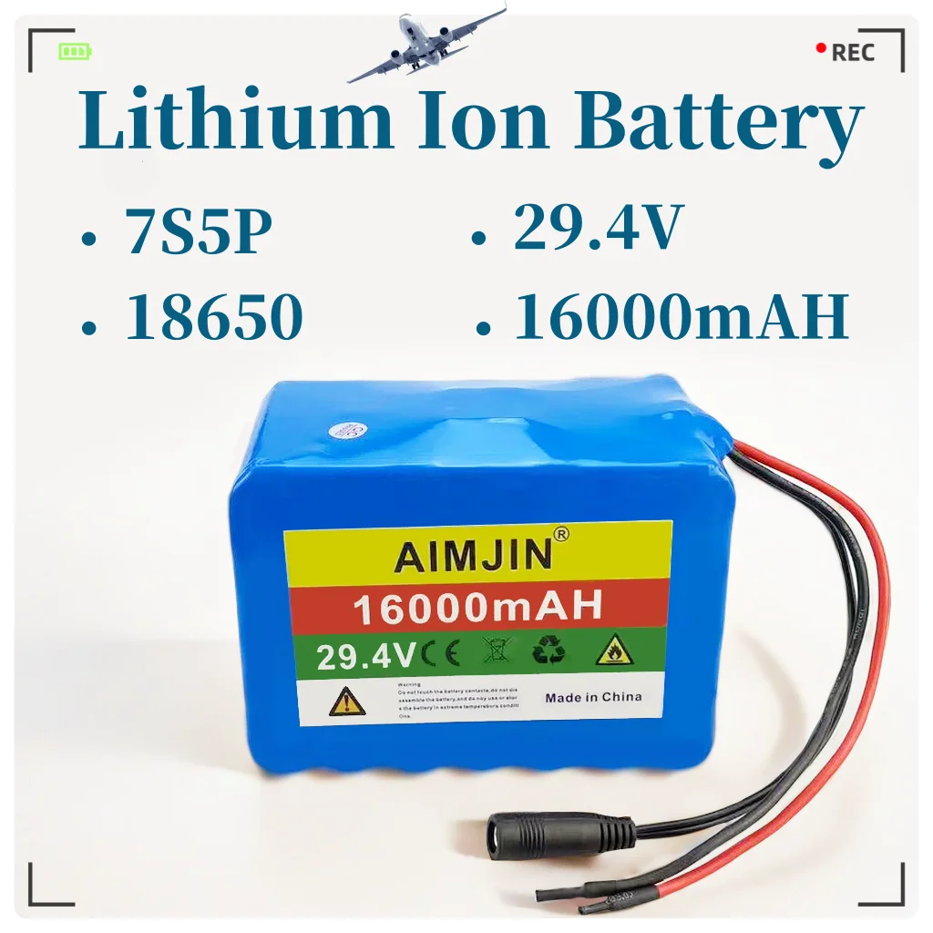 

BMS 7S5P 29.4V 16Ah 18650 battery pack, suitable for batteries on wheelchairs and children's motorcycles, and other tools