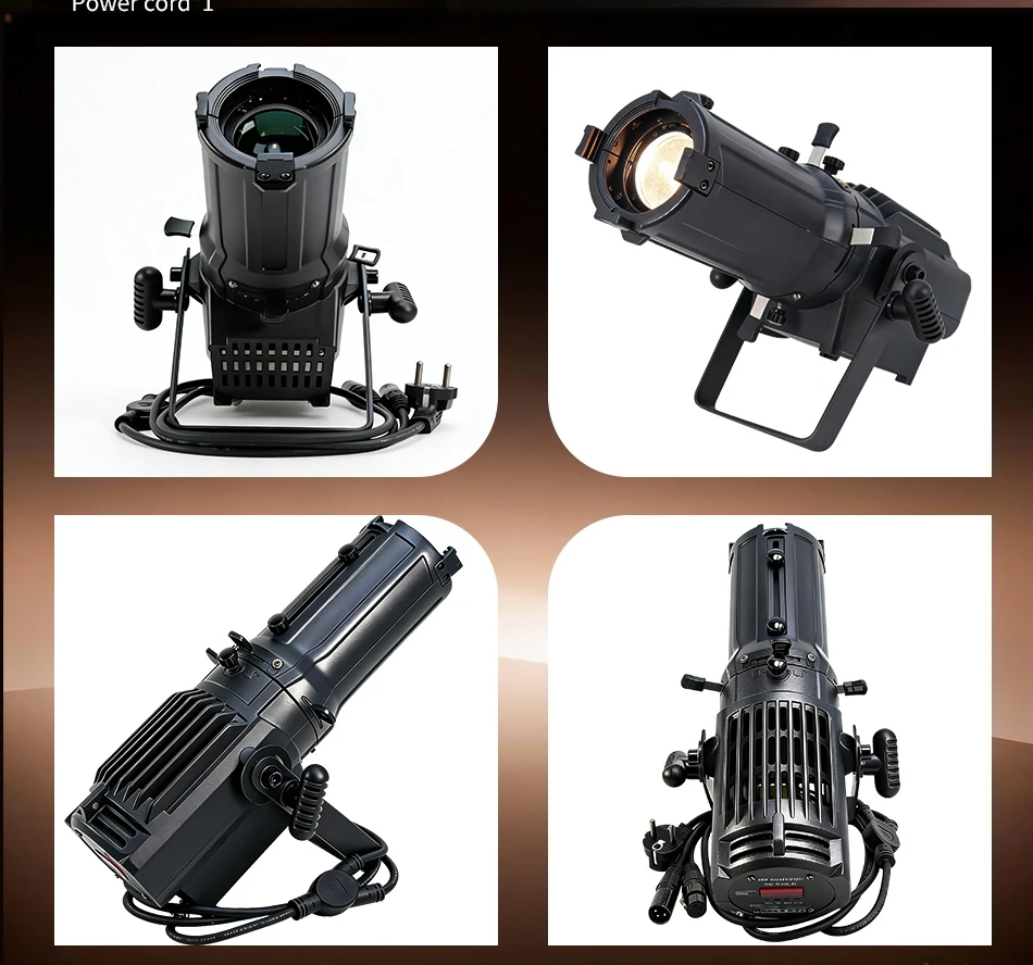 Mini 100W DMX Zoom Profil-Scheinwerfer für Studio, Gobo-Spotlight mit variablem Zoom, Ellipsoidaler DMX LED Leko für Lichtshows, DJ und Clubs – Detail 7
