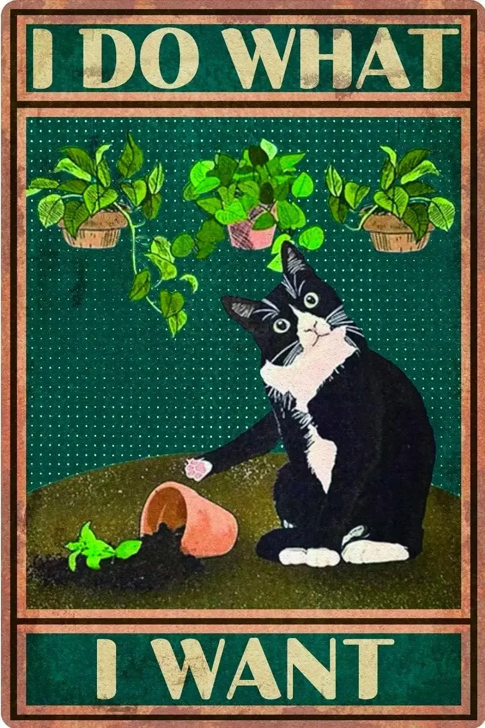 Letreros de gatos divertidos، صور دي جاتوس، ديكوراتوريا دي جاتوس، regalos para amantes de los gatos para use en la cocina #1